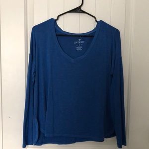 American Eagle Blue Long Sleeved Shirt